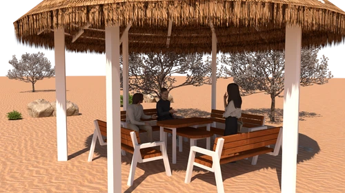 ކުޅުދުއްފުށި ސިޓީ އެއާޕޯޓުގެ ހުޅަނގު ބީޗް ސަރަޙައްދުގައި ބީޗްހަޓް ހެދުމުގެ މަސައްކަތްކުރުން